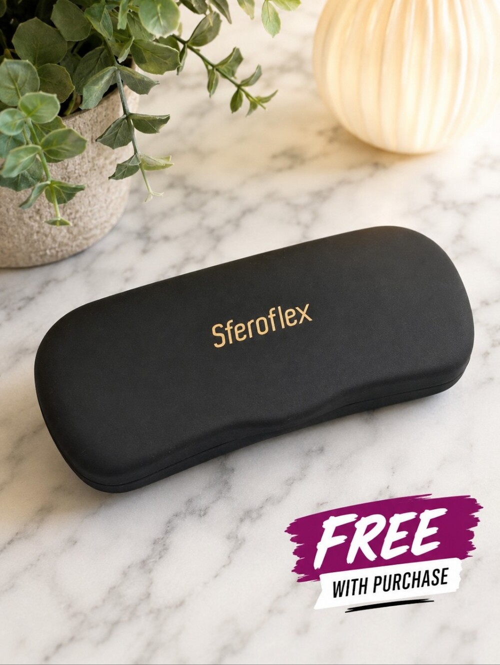 Free With Purchase Sleek Black Eyeglass Case – by Sferoflex Protect your glasses
